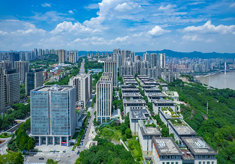 2023年8月4日，重慶，區(qū)塊鏈數(shù)字經(jīng)濟(jì)產(chǎn)業(yè)園。